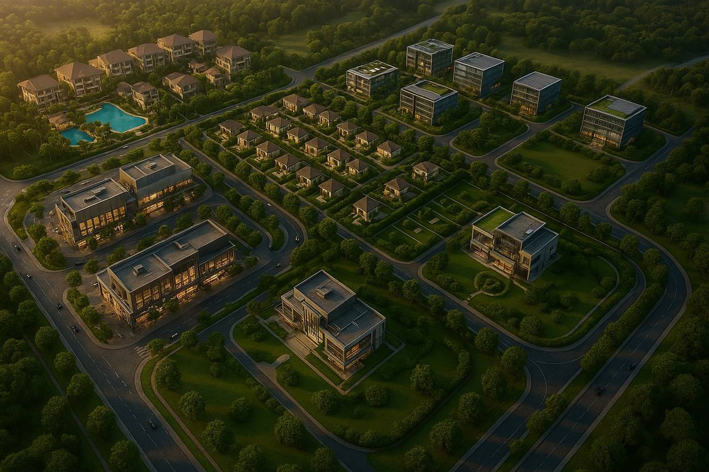 Aerial rendering of Triumph Paradiso in Wantage Township, New Jersey